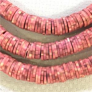 Fimo Polymer Clay Heishi Beads, red, approx 8mm dia [GB11170]