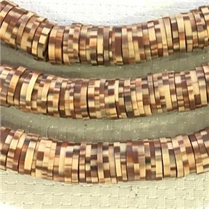 Fimo Polymer Clay Heishi Beads, coffee, approx 8mm dia [GB11173]