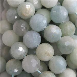 Chinese Aquamarine Beads, faceted round, approx 10mm dia [GB11182-10MM]