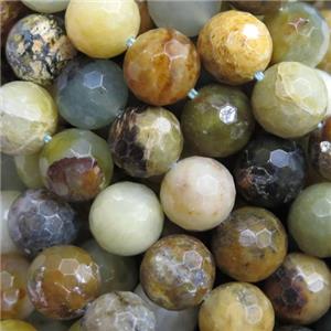 Chinese HuaXiu Jade beads, faceted round, A grade, approx 8mm dia [GB11189-8MM]