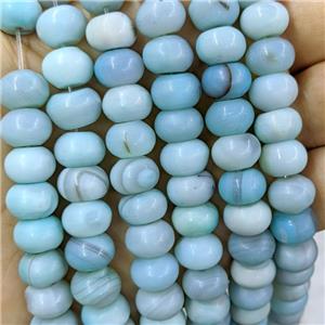 Blue Agate Rondelle Beads Dye, approx 8x12mm [GB11191-8X12MM]
