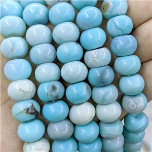 blue Agate rondelle beads, approx 8x12mm [GB11193]