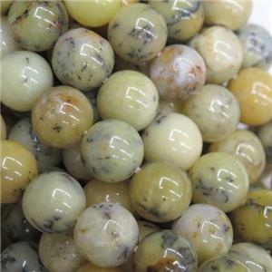 yellow Opal stone beads, round, approx 8mm dia [GB11206-8MM]