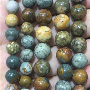 natural Oregon Picture Jasper beads, round, approx 6mm dia [GB11230-6MM]