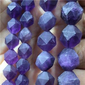 matte purple Amethyst beads, cutted round, approx 8mm dia [GB11268-8MM]