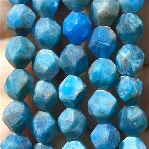 matte blue Apatite beads, cutted round, approx 8mm dia [GB11275-8MM]