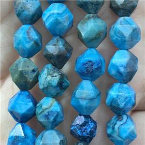 blue Crzay Agate beads, faceted round, approx 6mm dia [GB11282-6MM]