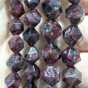 faceted round Garnet Beads, dark red, approx 8mm dia [GB11296-8MM]