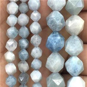 faceted round Aquamarine beads, approx 10mm dia [GB11303-10MM]