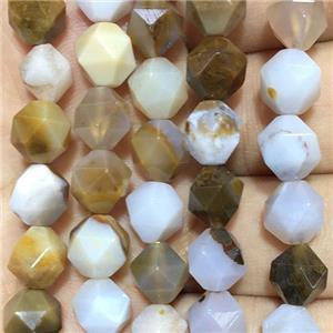 natural agate beads, faceted round, approx 8mm dia [GB11304-8MM]