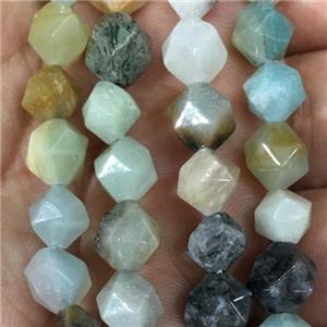 multiColor Amazonite beads, faceted round, approx 8mm dia [GB11318-8MM]