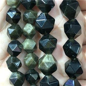 Obsidian Beads, cutted round, approx 10mm dia [GB11336-10MM]