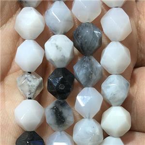 natural Agate Beads, faceted round, approx 8mm dia [GB11338-8MM]