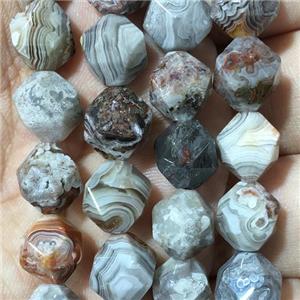 natural Mexico Agate Beads, faceted round, approx 10mm dia [GB11345-10MM]