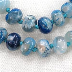 blue Cherry Agate roncelle beads, approx 16mm [GB11385]
