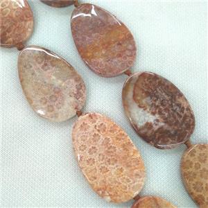 peach Coral Fossil beads, freeform Petoskey, approx 20-60mm [GB11391]