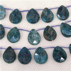 green Apatite Beads, faceted teardrop, top-drilled, approx 13x18mm [GB11407-13X18MM]