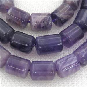 purple Amethyst tube beads, approx 10-12mm [GB11481-L]