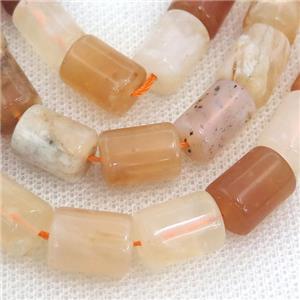orange Opal Beads, faceted Cylinder, approx 10-12mm [GB11482]