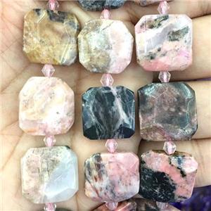 pink Opal square Beads, B-grade, approx 15x15mm [GB11485]