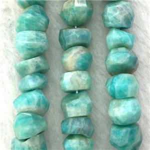 green Russian Amazonite Beads, faceted rondelle, approx 5-8mm [GB11517-S]