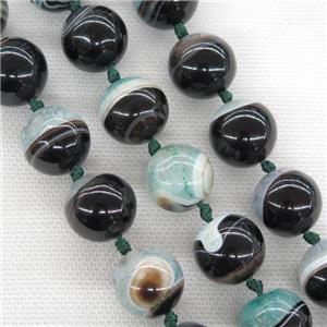 green Druzy Agate beads, round, approx 20mm dia [GB11529-20MM]