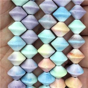 Alashan Agate bicone Beads, flying saucer, approx 10mm [GB11546]