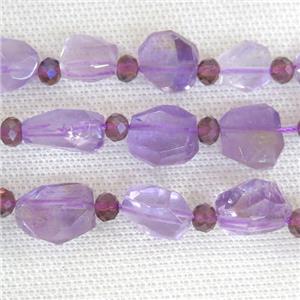 purple Amethyst beads, freeform, approx 13-20mm [GB11567]