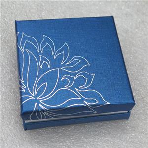 paper jewelry box for bracelet, blue, approx 9x9cm [GJPB007]