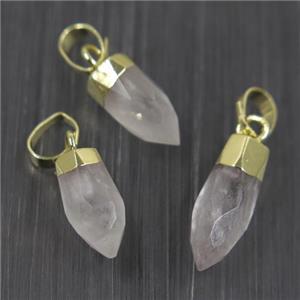 gemstone pendant, gold plated, approx 5-16mm [GM10271-L]