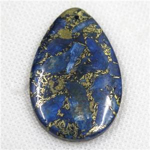 blue Lapis Lazuli teardrop pendant, approx 30-48mm [GM10474]