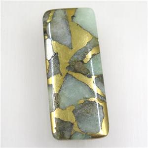 green Aventurine rectangle pendant, approx 20-50mm [GM10484]