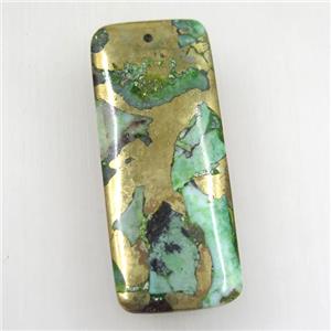 green Australian Chrysoprase rectangle pendant, approx 20-50mm [GM10485]