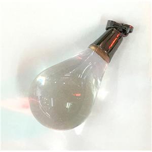 crystal glass pendant, teardrop, balck, approx 20-45mm [GM10672]