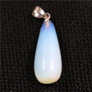white opalite pendants, teardrop, approx 10-25mm [GM11019]