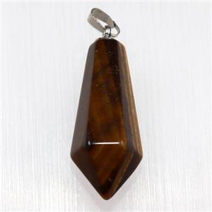 tiger eye stone pendants, faceted teardrop, approx 14-30mm [GM11024]
