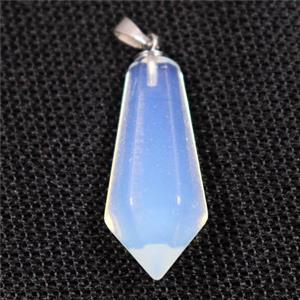 white opalite pendants, faceted teardrop, approx 14-30mm [GM11026]