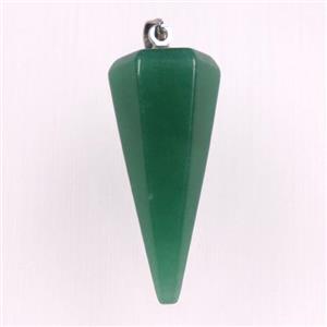 Green Aventurine pendulum pendants, approx 14-30mm [GM11029]