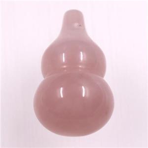 rose quartz pendants, gourd, approx 18-30mm [GM11039]