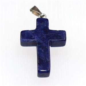 blue sodalite pendants, cross, approx 18-25mm [GM11045]