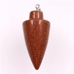 gold sandstone pendants, bullet, approx 18-35mm [GM11050]