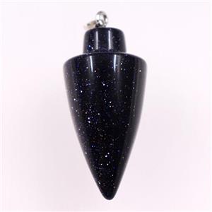 blue sandstone pendants, bullet, approx 18-35mm [GM11051]