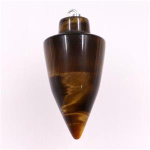 tiger eye stone pendants, bullet, approx 18-35mm [GM11053]