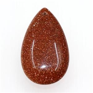 gold sandstone pendants, teardrop, approx 20-35mm [GM11058]