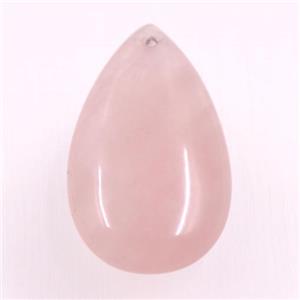 rose quartz pendants, teardrop, approx 20-35mm [GM11060]
