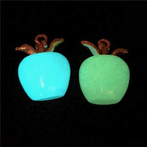 noctilucent stone pendants, apple, mixed, approx 12-14mm [GM11226]