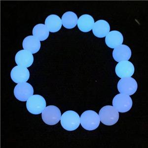 blue noctilucent stone bracelet, round, approx 6mm dia [GM11239-6MM]