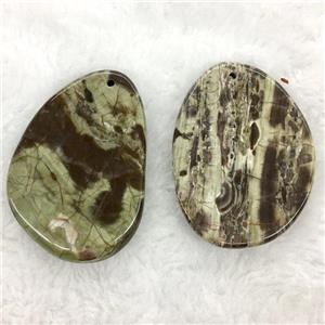 ocean jasper slice pendants, freeform, approx 25-55mm [GM11252]