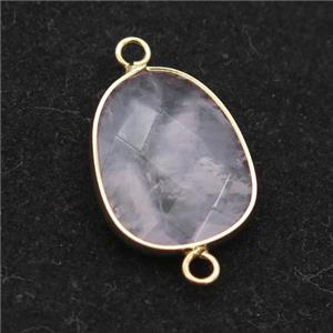 Clear Quartz teardrop connector, approx 16-22mm [GM11764]
