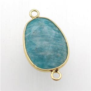 green Amazonite teardrop connector, approx 16-22mm [GM11769]